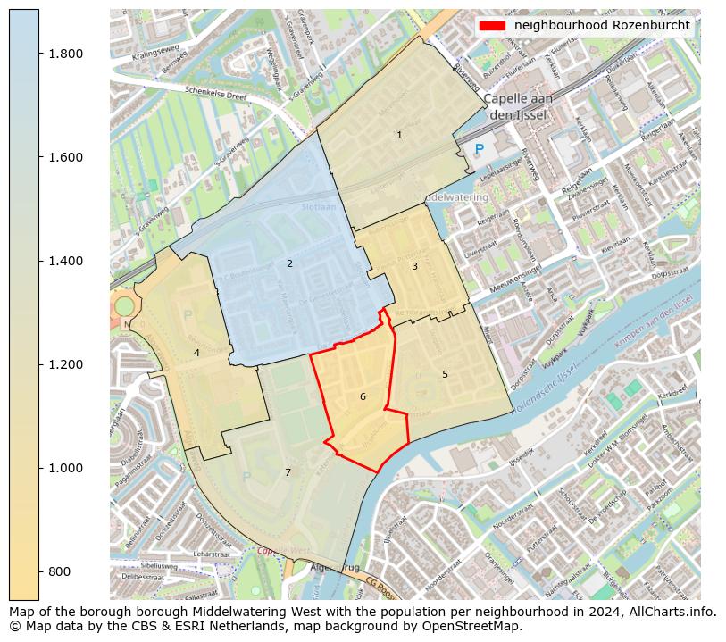 Image of the neighbourhood Rozenburcht at the map. This image is used as introduction to this page. This page shows a lot of information about the population in the neighbourhood Rozenburcht (such as the distribution by age groups of the residents, the composition of households, whether inhabitants are natives or Dutch with an immigration background, data about the houses (numbers, types, price development, use, type of property, ...) and more (car ownership, energy consumption, ...) based on open data from the Dutch Central Bureau of Statistics and various other sources!