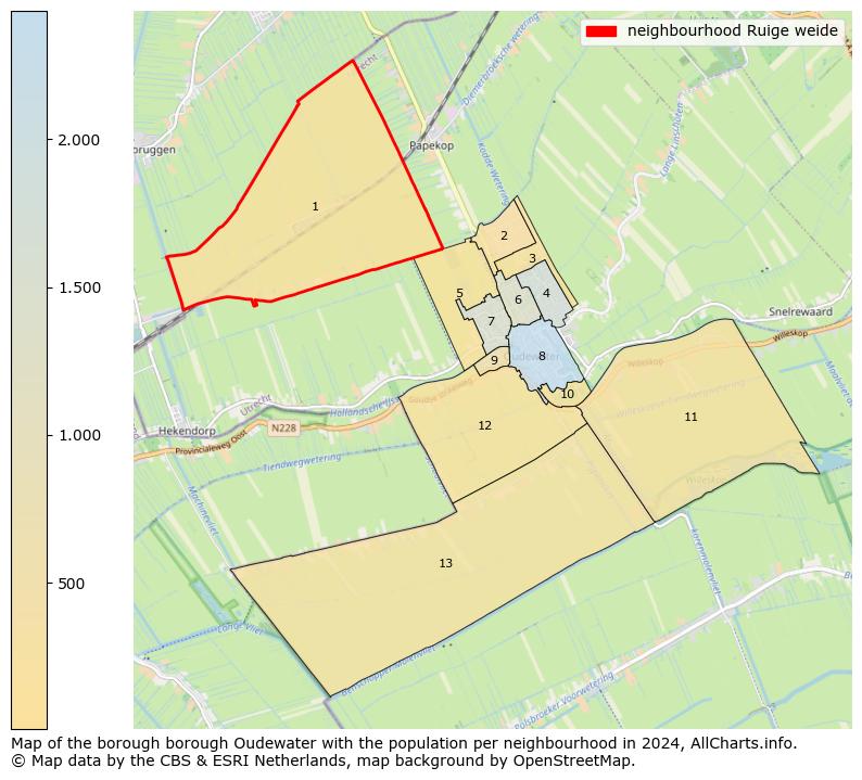 Image of the neighbourhood Ruige weide at the map. This image is used as introduction to this page. This page shows a lot of information about the population in the neighbourhood Ruige weide (such as the distribution by age groups of the residents, the composition of households, whether inhabitants are natives or Dutch with an immigration background, data about the houses (numbers, types, price development, use, type of property, ...) and more (car ownership, energy consumption, ...) based on open data from the Dutch Central Bureau of Statistics and various other sources!