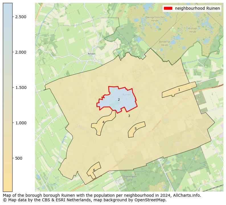 Image of the neighbourhood Ruinen at the map. This image is used as introduction to this page. This page shows a lot of information about the population in the neighbourhood Ruinen (such as the distribution by age groups of the residents, the composition of households, whether inhabitants are natives or Dutch with an immigration background, data about the houses (numbers, types, price development, use, type of property, ...) and more (car ownership, energy consumption, ...) based on open data from the Dutch Central Bureau of Statistics and various other sources!