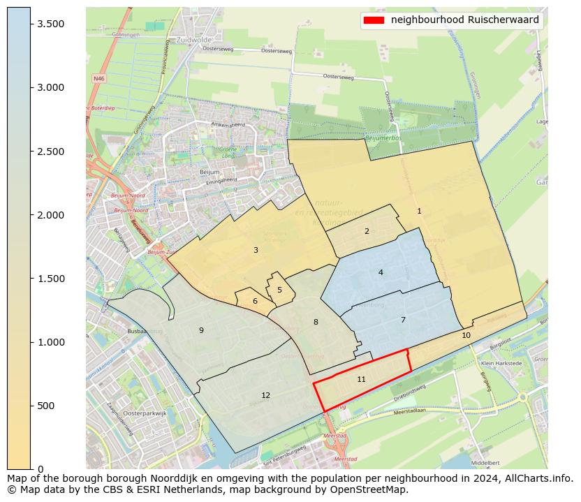 Image of the neighbourhood Ruischerwaard at the map. This image is used as introduction to this page. This page shows a lot of information about the population in the neighbourhood Ruischerwaard (such as the distribution by age groups of the residents, the composition of households, whether inhabitants are natives or Dutch with an immigration background, data about the houses (numbers, types, price development, use, type of property, ...) and more (car ownership, energy consumption, ...) based on open data from the Dutch Central Bureau of Statistics and various other sources!