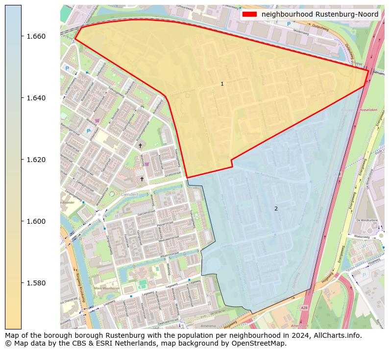 Image of the neighbourhood Rustenburg-Noord at the map. This image is used as introduction to this page. This page shows a lot of information about the population in the neighbourhood Rustenburg-Noord (such as the distribution by age groups of the residents, the composition of households, whether inhabitants are natives or Dutch with an immigration background, data about the houses (numbers, types, price development, use, type of property, ...) and more (car ownership, energy consumption, ...) based on open data from the Dutch Central Bureau of Statistics and various other sources!