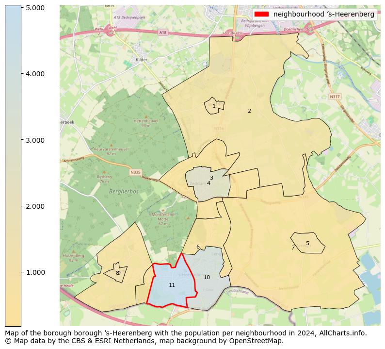 Image of the neighbourhood ’s-Heerenberg at the map. This image is used as introduction to this page. This page shows a lot of information about the population in the neighbourhood ’s-Heerenberg (such as the distribution by age groups of the residents, the composition of households, whether inhabitants are natives or Dutch with an immigration background, data about the houses (numbers, types, price development, use, type of property, ...) and more (car ownership, energy consumption, ...) based on open data from the Dutch Central Bureau of Statistics and various other sources!