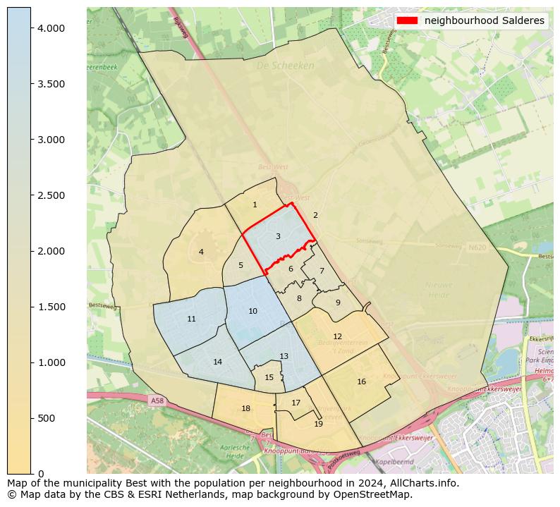 Image of the neighbourhood Salderes at the map. This image is used as introduction to this page. This page shows a lot of information about the population in the neighbourhood Salderes (such as the distribution by age groups of the residents, the composition of households, whether inhabitants are natives or Dutch with an immigration background, data about the houses (numbers, types, price development, use, type of property, ...) and more (car ownership, energy consumption, ...) based on open data from the Dutch Central Bureau of Statistics and various other sources!