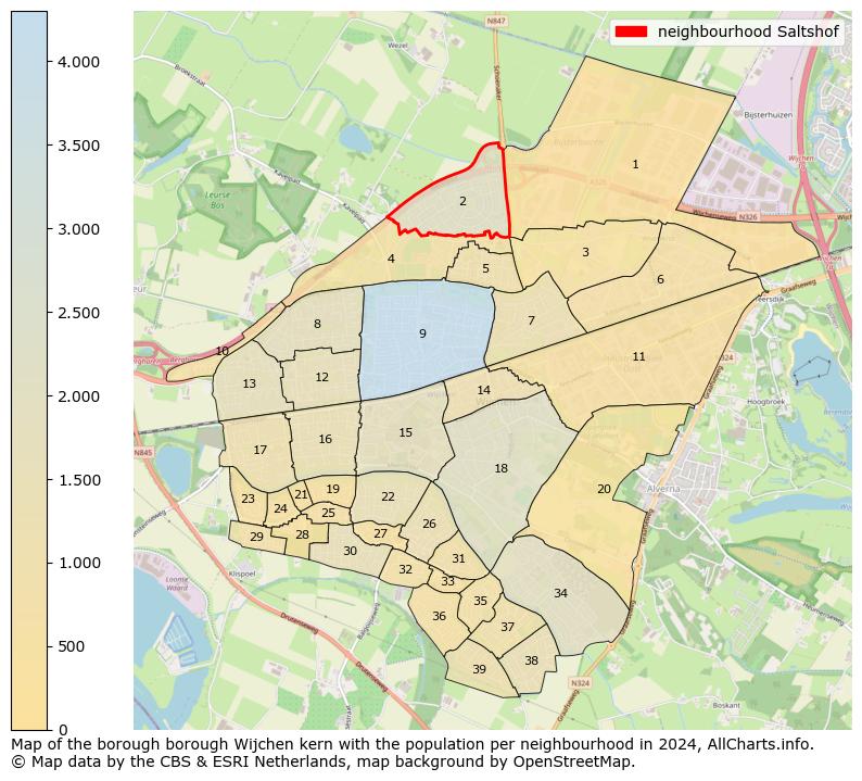 Image of the neighbourhood Saltshof at the map. This image is used as introduction to this page. This page shows a lot of information about the population in the neighbourhood Saltshof (such as the distribution by age groups of the residents, the composition of households, whether inhabitants are natives or Dutch with an immigration background, data about the houses (numbers, types, price development, use, type of property, ...) and more (car ownership, energy consumption, ...) based on open data from the Dutch Central Bureau of Statistics and various other sources!