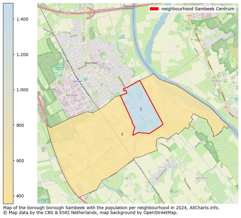 Image of the neighbourhood Sambeek Centrum at the map. This image is used as introduction to this page. This page shows a lot of information about the population in the neighbourhood Sambeek Centrum (such as the distribution by age groups of the residents, the composition of households, whether inhabitants are natives or Dutch with an immigration background, data about the houses (numbers, types, price development, use, type of property, ...) and more (car ownership, energy consumption, ...) based on open data from the Dutch Central Bureau of Statistics and various other sources!