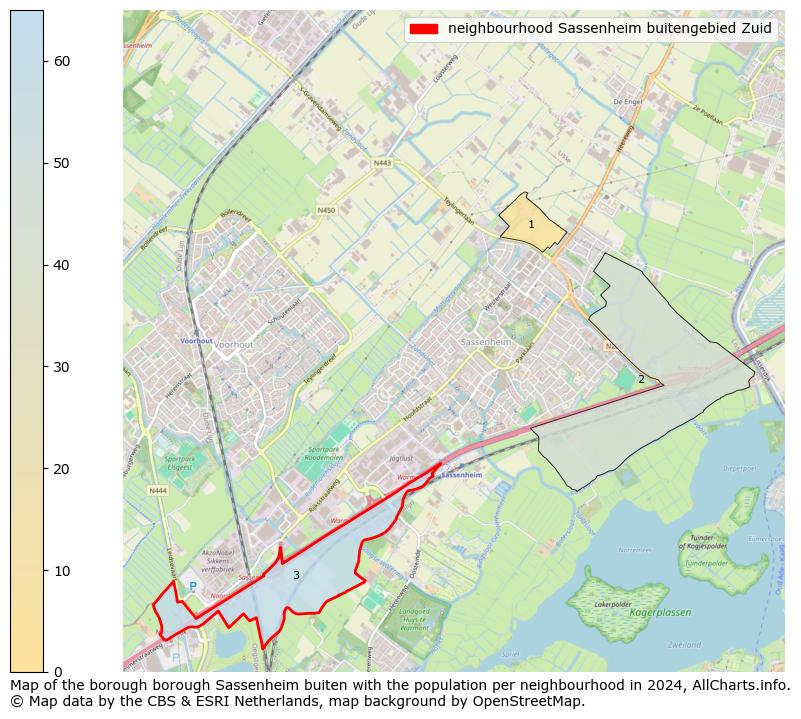 Image of the neighbourhood Sassenheim buitengebied Zuid at the map. This image is used as introduction to this page. This page shows a lot of information about the population in the neighbourhood Sassenheim buitengebied Zuid (such as the distribution by age groups of the residents, the composition of households, whether inhabitants are natives or Dutch with an immigration background, data about the houses (numbers, types, price development, use, type of property, ...) and more (car ownership, energy consumption, ...) based on open data from the Dutch Central Bureau of Statistics and various other sources!