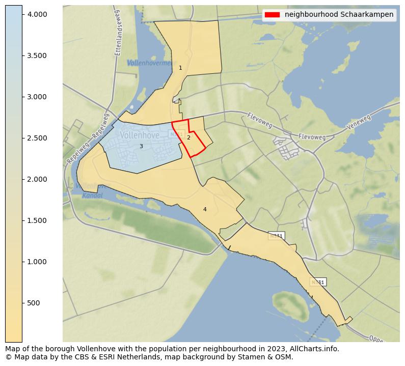 Map of the borough Vollenhove with the population per neighbourhood in 2023. This page shows a lot of information about residents (such as the distribution by age groups, family composition, gender, native or Dutch with an immigration background, ...), homes (numbers, types, price development, use, type of property, ...) and more (car ownership, energy consumption, ...) based on open data from the Dutch Central Bureau of Statistics and various other sources!