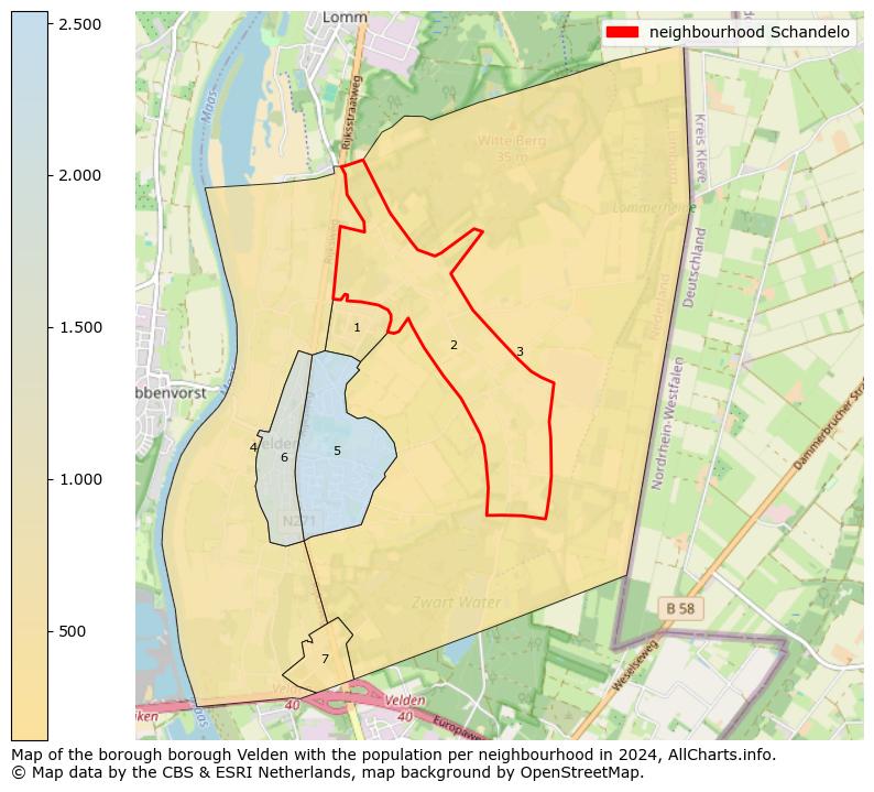 Image of the neighbourhood Schandelo at the map. This image is used as introduction to this page. This page shows a lot of information about the population in the neighbourhood Schandelo (such as the distribution by age groups of the residents, the composition of households, whether inhabitants are natives or Dutch with an immigration background, data about the houses (numbers, types, price development, use, type of property, ...) and more (car ownership, energy consumption, ...) based on open data from the Dutch Central Bureau of Statistics and various other sources!