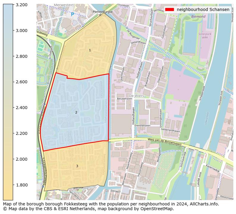 Image of the neighbourhood Schansen at the map. This image is used as introduction to this page. This page shows a lot of information about the population in the neighbourhood Schansen (such as the distribution by age groups of the residents, the composition of households, whether inhabitants are natives or Dutch with an immigration background, data about the houses (numbers, types, price development, use, type of property, ...) and more (car ownership, energy consumption, ...) based on open data from the Dutch Central Bureau of Statistics and various other sources!