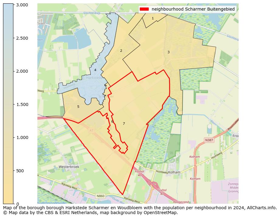 Image of the neighbourhood Scharmer Buitengebied at the map. This image is used as introduction to this page. This page shows a lot of information about the population in the neighbourhood Scharmer Buitengebied (such as the distribution by age groups of the residents, the composition of households, whether inhabitants are natives or Dutch with an immigration background, data about the houses (numbers, types, price development, use, type of property, ...) and more (car ownership, energy consumption, ...) based on open data from the Dutch Central Bureau of Statistics and various other sources!