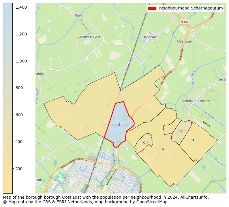 Image of the neighbourhood Scharnegoutum at the map. This image is used as introduction to this page. This page shows a lot of information about the population in the neighbourhood Scharnegoutum (such as the distribution by age groups of the residents, the composition of households, whether inhabitants are natives or Dutch with an immigration background, data about the houses (numbers, types, price development, use, type of property, ...) and more (car ownership, energy consumption, ...) based on open data from the Dutch Central Bureau of Statistics and various other sources!