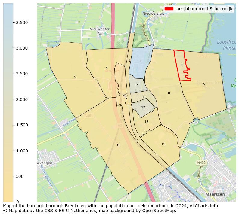 Image of the neighbourhood Scheendijk at the map. This image is used as introduction to this page. This page shows a lot of information about the population in the neighbourhood Scheendijk (such as the distribution by age groups of the residents, the composition of households, whether inhabitants are natives or Dutch with an immigration background, data about the houses (numbers, types, price development, use, type of property, ...) and more (car ownership, energy consumption, ...) based on open data from the Dutch Central Bureau of Statistics and various other sources!