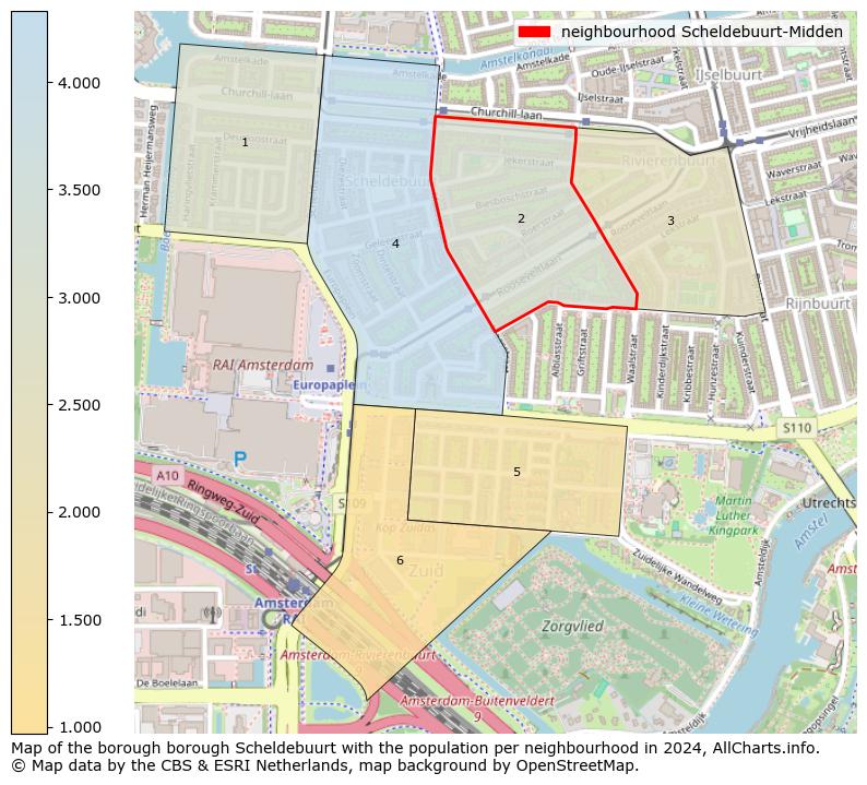 Image of the neighbourhood Scheldebuurt-Midden at the map. This image is used as introduction to this page. This page shows a lot of information about the population in the neighbourhood Scheldebuurt-Midden (such as the distribution by age groups of the residents, the composition of households, whether inhabitants are natives or Dutch with an immigration background, data about the houses (numbers, types, price development, use, type of property, ...) and more (car ownership, energy consumption, ...) based on open data from the Dutch Central Bureau of Statistics and various other sources!