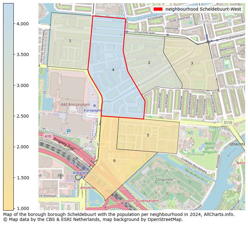 Image of the neighbourhood Scheldebuurt-West at the map. This image is used as introduction to this page. This page shows a lot of information about the population in the neighbourhood Scheldebuurt-West (such as the distribution by age groups of the residents, the composition of households, whether inhabitants are natives or Dutch with an immigration background, data about the houses (numbers, types, price development, use, type of property, ...) and more (car ownership, energy consumption, ...) based on open data from the Dutch Central Bureau of Statistics and various other sources!