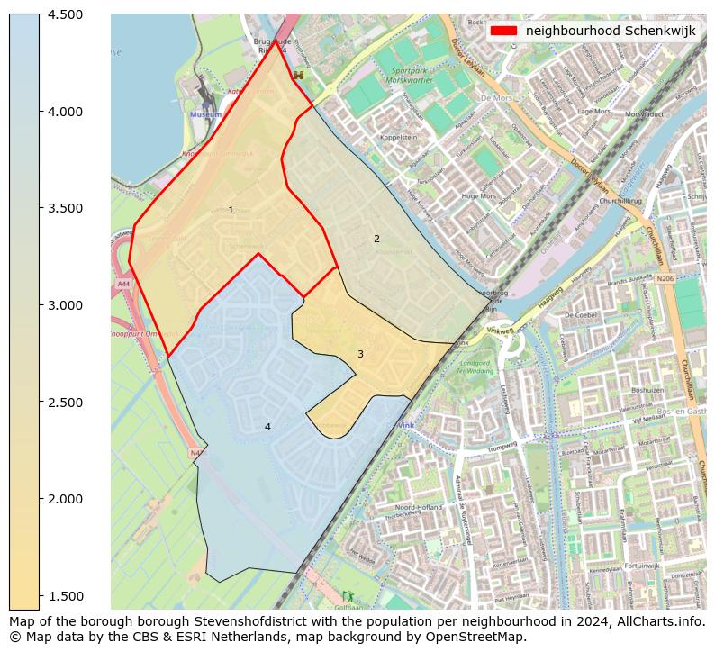 Image of the neighbourhood Schenkwijk at the map. This image is used as introduction to this page. This page shows a lot of information about the population in the neighbourhood Schenkwijk (such as the distribution by age groups of the residents, the composition of households, whether inhabitants are natives or Dutch with an immigration background, data about the houses (numbers, types, price development, use, type of property, ...) and more (car ownership, energy consumption, ...) based on open data from the Dutch Central Bureau of Statistics and various other sources!