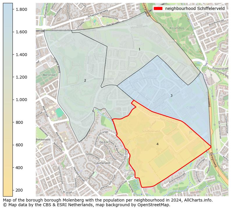 Image of the neighbourhood Schiffelerveld at the map. This image is used as introduction to this page. This page shows a lot of information about the population in the neighbourhood Schiffelerveld (such as the distribution by age groups of the residents, the composition of households, whether inhabitants are natives or Dutch with an immigration background, data about the houses (numbers, types, price development, use, type of property, ...) and more (car ownership, energy consumption, ...) based on open data from the Dutch Central Bureau of Statistics and various other sources!