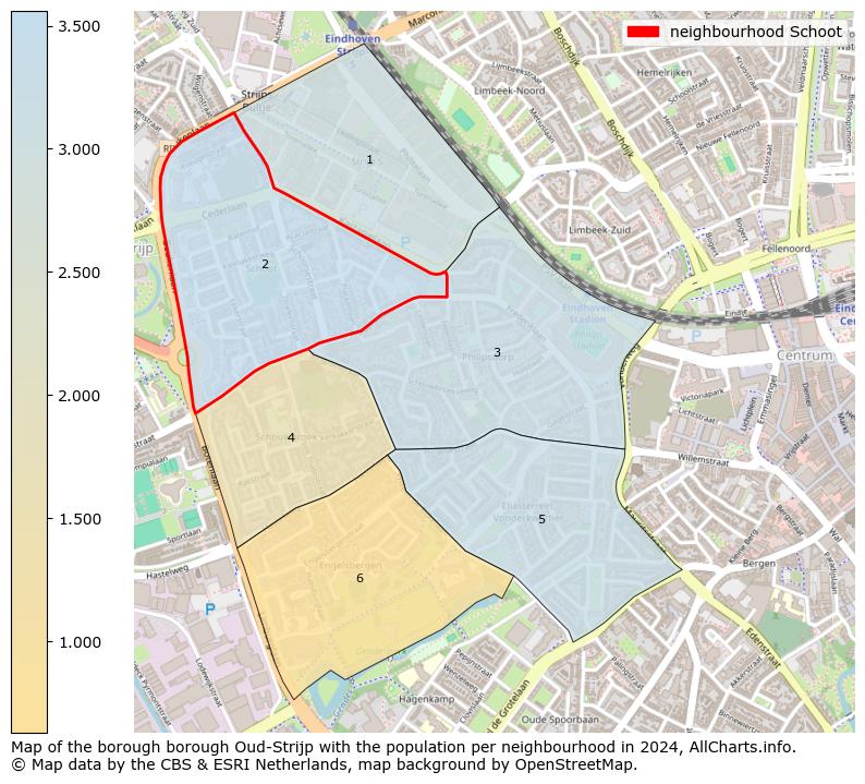 Image of the neighbourhood Schoot at the map. This image is used as introduction to this page. This page shows a lot of information about the population in the neighbourhood Schoot (such as the distribution by age groups of the residents, the composition of households, whether inhabitants are natives or Dutch with an immigration background, data about the houses (numbers, types, price development, use, type of property, ...) and more (car ownership, energy consumption, ...) based on open data from the Dutch Central Bureau of Statistics and various other sources!