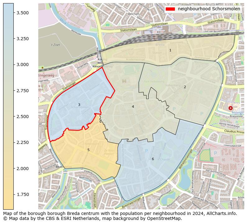 Image of the neighbourhood Schorsmolen at the map. This image is used as introduction to this page. This page shows a lot of information about the population in the neighbourhood Schorsmolen (such as the distribution by age groups of the residents, the composition of households, whether inhabitants are natives or Dutch with an immigration background, data about the houses (numbers, types, price development, use, type of property, ...) and more (car ownership, energy consumption, ...) based on open data from the Dutch Central Bureau of Statistics and various other sources!