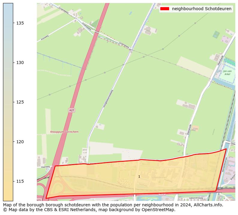 Image of the neighbourhood Schotdeuren at the map. This image is used as introduction to this page. This page shows a lot of information about the population in the neighbourhood Schotdeuren (such as the distribution by age groups of the residents, the composition of households, whether inhabitants are natives or Dutch with an immigration background, data about the houses (numbers, types, price development, use, type of property, ...) and more (car ownership, energy consumption, ...) based on open data from the Dutch Central Bureau of Statistics and various other sources!