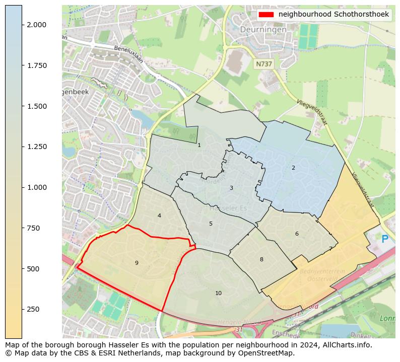 Image of the neighbourhood Schothorsthoek at the map. This image is used as introduction to this page. This page shows a lot of information about the population in the neighbourhood Schothorsthoek (such as the distribution by age groups of the residents, the composition of households, whether inhabitants are natives or Dutch with an immigration background, data about the houses (numbers, types, price development, use, type of property, ...) and more (car ownership, energy consumption, ...) based on open data from the Dutch Central Bureau of Statistics and various other sources!