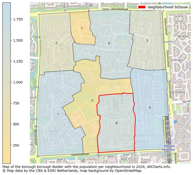 Image of the neighbourhood Schouw at the map. This image is used as introduction to this page. This page shows a lot of information about the population in the neighbourhood Schouw (such as the distribution by age groups of the residents, the composition of households, whether inhabitants are natives or Dutch with an immigration background, data about the houses (numbers, types, price development, use, type of property, ...) and more (car ownership, energy consumption, ...) based on open data from the Dutch Central Bureau of Statistics and various other sources!