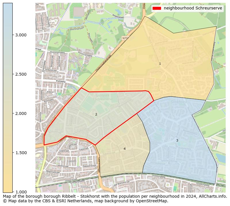 Image of the neighbourhood Schreurserve at the map. This image is used as introduction to this page. This page shows a lot of information about the population in the neighbourhood Schreurserve (such as the distribution by age groups of the residents, the composition of households, whether inhabitants are natives or Dutch with an immigration background, data about the houses (numbers, types, price development, use, type of property, ...) and more (car ownership, energy consumption, ...) based on open data from the Dutch Central Bureau of Statistics and various other sources!