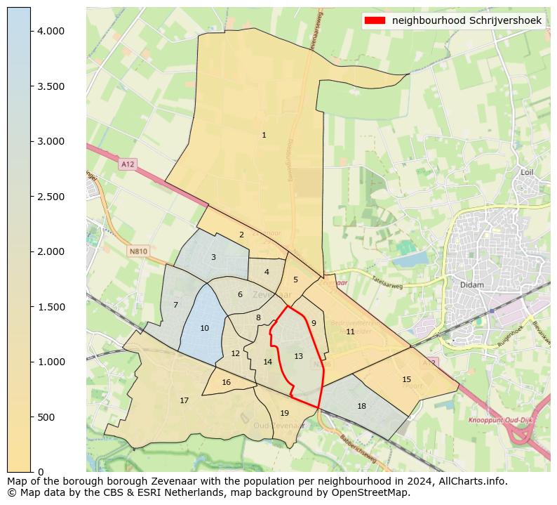 Image of the neighbourhood Schrijvershoek at the map. This image is used as introduction to this page. This page shows a lot of information about the population in the neighbourhood Schrijvershoek (such as the distribution by age groups of the residents, the composition of households, whether inhabitants are natives or Dutch with an immigration background, data about the houses (numbers, types, price development, use, type of property, ...) and more (car ownership, energy consumption, ...) based on open data from the Dutch Central Bureau of Statistics and various other sources!