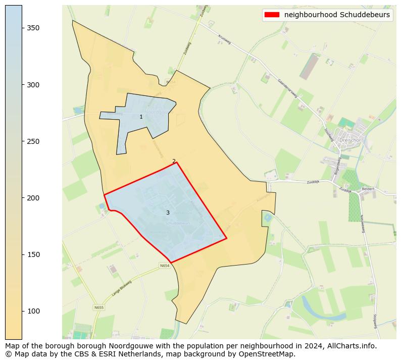 Image of the neighbourhood Schuddebeurs at the map. This image is used as introduction to this page. This page shows a lot of information about the population in the neighbourhood Schuddebeurs (such as the distribution by age groups of the residents, the composition of households, whether inhabitants are natives or Dutch with an immigration background, data about the houses (numbers, types, price development, use, type of property, ...) and more (car ownership, energy consumption, ...) based on open data from the Dutch Central Bureau of Statistics and various other sources!