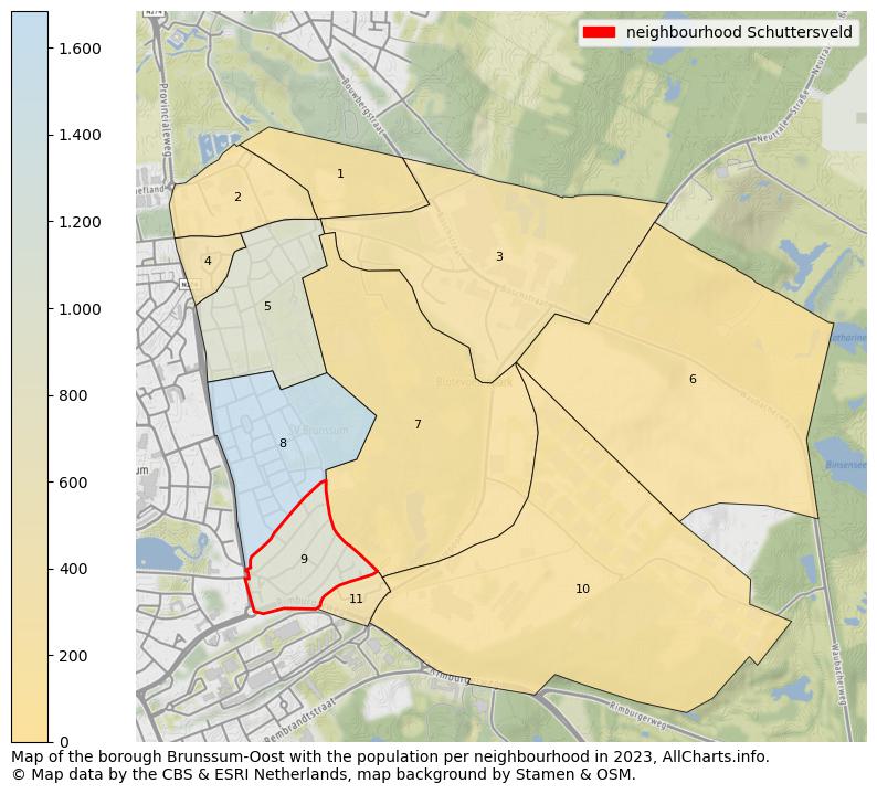 Map of the borough Brunssum-Oost with the population per neighbourhood in 2023. This page shows a lot of information about residents (such as the distribution by age groups, family composition, gender, native or Dutch with an immigration background, ...), homes (numbers, types, price development, use, type of property, ...) and more (car ownership, energy consumption, ...) based on open data from the Dutch Central Bureau of Statistics and various other sources!