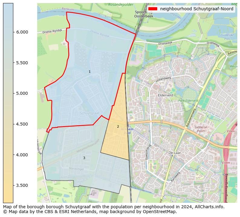 Image of the neighbourhood Schuytgraaf-Noord at the map. This image is used as introduction to this page. This page shows a lot of information about the population in the neighbourhood Schuytgraaf-Noord (such as the distribution by age groups of the residents, the composition of households, whether inhabitants are natives or Dutch with an immigration background, data about the houses (numbers, types, price development, use, type of property, ...) and more (car ownership, energy consumption, ...) based on open data from the Dutch Central Bureau of Statistics and various other sources!