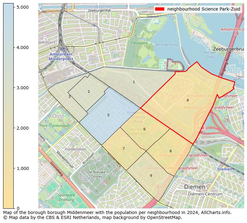 Image of the neighbourhood Science Park-Zuid at the map. This image is used as introduction to this page. This page shows a lot of information about the population in the neighbourhood Science Park-Zuid (such as the distribution by age groups of the residents, the composition of households, whether inhabitants are natives or Dutch with an immigration background, data about the houses (numbers, types, price development, use, type of property, ...) and more (car ownership, energy consumption, ...) based on open data from the Dutch Central Bureau of Statistics and various other sources!