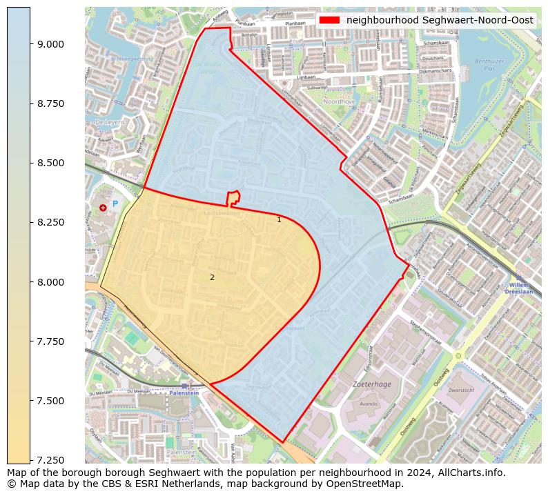 Image of the neighbourhood Seghwaert-Noord-Oost at the map. This image is used as introduction to this page. This page shows a lot of information about the population in the neighbourhood Seghwaert-Noord-Oost (such as the distribution by age groups of the residents, the composition of households, whether inhabitants are natives or Dutch with an immigration background, data about the houses (numbers, types, price development, use, type of property, ...) and more (car ownership, energy consumption, ...) based on open data from the Dutch Central Bureau of Statistics and various other sources!