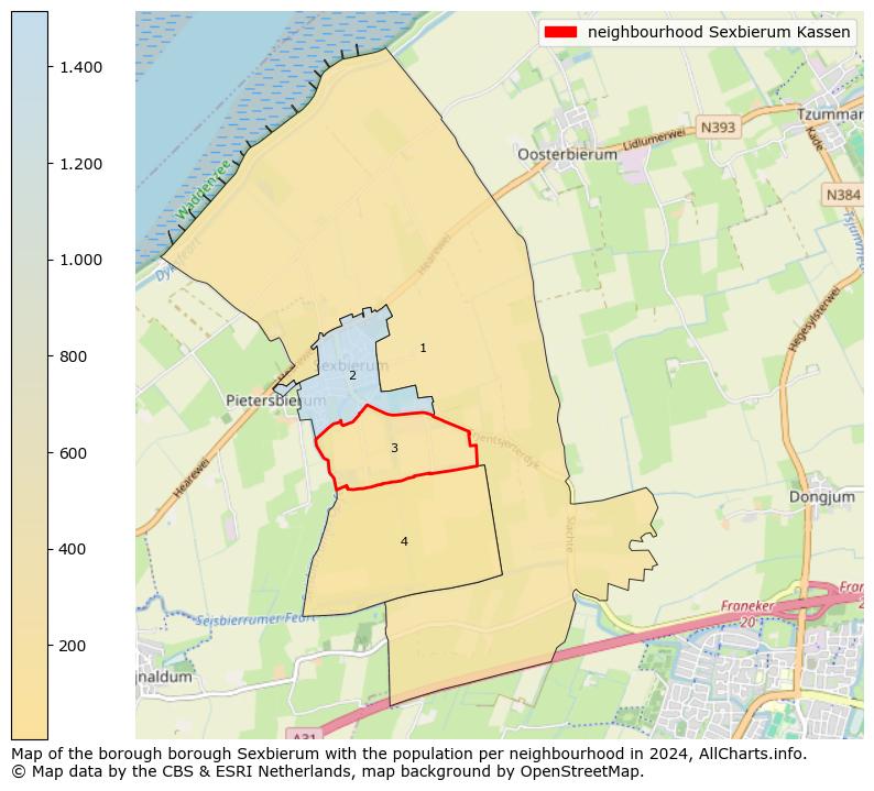 Image of the neighbourhood Sexbierum Kassen at the map. This image is used as introduction to this page. This page shows a lot of information about the population in the neighbourhood Sexbierum Kassen (such as the distribution by age groups of the residents, the composition of households, whether inhabitants are natives or Dutch with an immigration background, data about the houses (numbers, types, price development, use, type of property, ...) and more (car ownership, energy consumption, ...) based on open data from the Dutch Central Bureau of Statistics and various other sources!