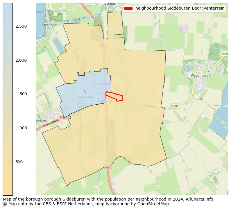 Image of the neighbourhood Siddeburen Bedrijventerrein at the map. This image is used as introduction to this page. This page shows a lot of information about the population in the neighbourhood Siddeburen Bedrijventerrein (such as the distribution by age groups of the residents, the composition of households, whether inhabitants are natives or Dutch with an immigration background, data about the houses (numbers, types, price development, use, type of property, ...) and more (car ownership, energy consumption, ...) based on open data from the Dutch Central Bureau of Statistics and various other sources!