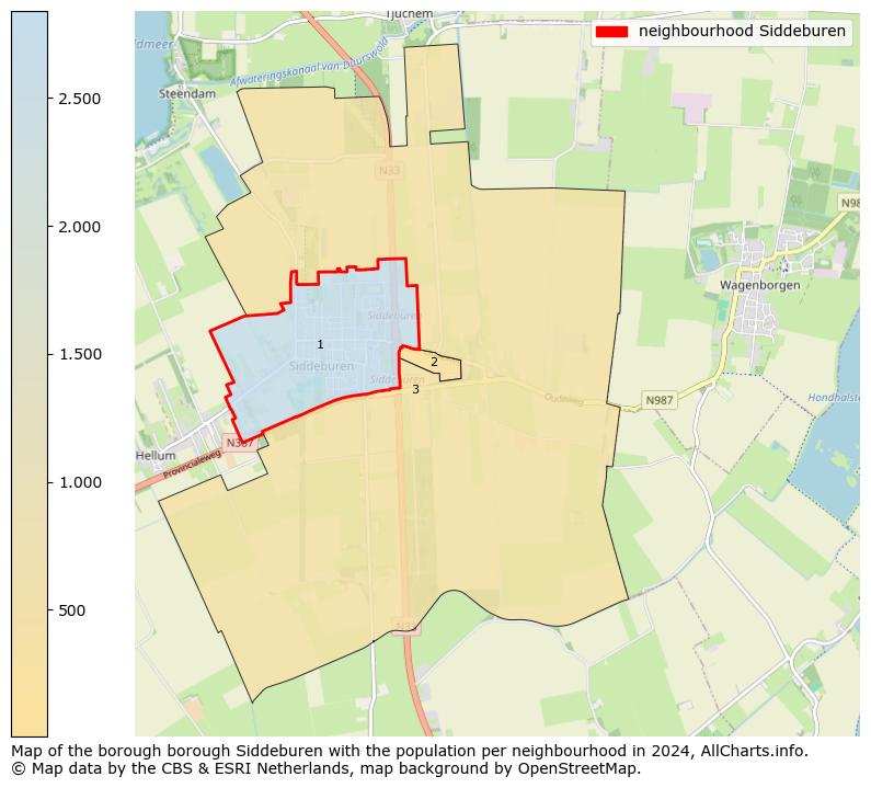 Image of the neighbourhood Siddeburen at the map. This image is used as introduction to this page. This page shows a lot of information about the population in the neighbourhood Siddeburen (such as the distribution by age groups of the residents, the composition of households, whether inhabitants are natives or Dutch with an immigration background, data about the houses (numbers, types, price development, use, type of property, ...) and more (car ownership, energy consumption, ...) based on open data from the Dutch Central Bureau of Statistics and various other sources!