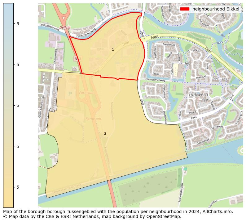 Image of the neighbourhood Sikkel at the map. This image is used as introduction to this page. This page shows a lot of information about the population in the neighbourhood Sikkel (such as the distribution by age groups of the residents, the composition of households, whether inhabitants are natives or Dutch with an immigration background, data about the houses (numbers, types, price development, use, type of property, ...) and more (car ownership, energy consumption, ...) based on open data from the Dutch Central Bureau of Statistics and various other sources!