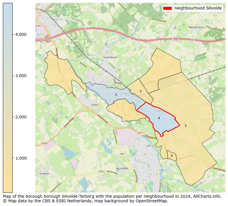 Image of the neighbourhood Silvolde at the map. This image is used as introduction to this page. This page shows a lot of information about the population in the neighbourhood Silvolde (such as the distribution by age groups of the residents, the composition of households, whether inhabitants are natives or Dutch with an immigration background, data about the houses (numbers, types, price development, use, type of property, ...) and more (car ownership, energy consumption, ...) based on open data from the Dutch Central Bureau of Statistics and various other sources!