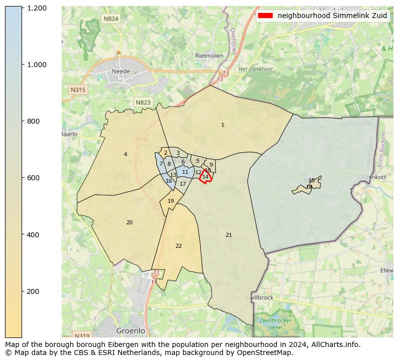 Image of the neighbourhood Simmelink Zuid at the map. This image is used as introduction to this page. This page shows a lot of information about the population in the neighbourhood Simmelink Zuid (such as the distribution by age groups of the residents, the composition of households, whether inhabitants are natives or Dutch with an immigration background, data about the houses (numbers, types, price development, use, type of property, ...) and more (car ownership, energy consumption, ...) based on open data from the Dutch Central Bureau of Statistics and various other sources!