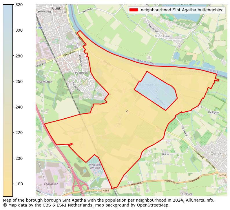 Image of the neighbourhood Sint Agatha buitengebied at the map. This image is used as introduction to this page. This page shows a lot of information about the population in the neighbourhood Sint Agatha buitengebied (such as the distribution by age groups of the residents, the composition of households, whether inhabitants are natives or Dutch with an immigration background, data about the houses (numbers, types, price development, use, type of property, ...) and more (car ownership, energy consumption, ...) based on open data from the Dutch Central Bureau of Statistics and various other sources!