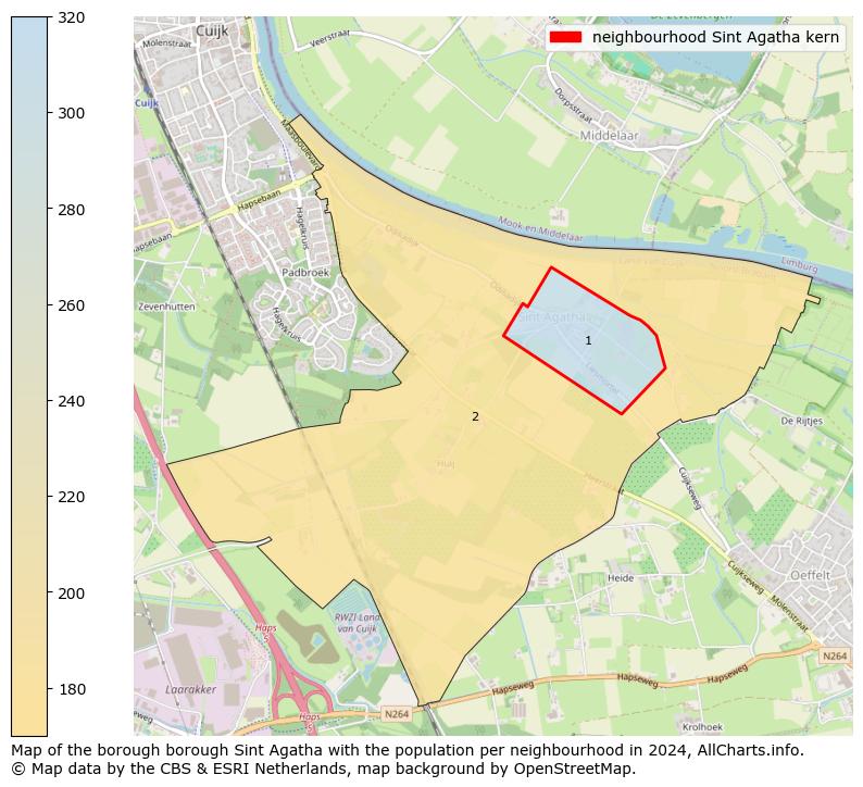 Image of the neighbourhood Sint Agatha kern at the map. This image is used as introduction to this page. This page shows a lot of information about the population in the neighbourhood Sint Agatha kern (such as the distribution by age groups of the residents, the composition of households, whether inhabitants are natives or Dutch with an immigration background, data about the houses (numbers, types, price development, use, type of property, ...) and more (car ownership, energy consumption, ...) based on open data from the Dutch Central Bureau of Statistics and various other sources!