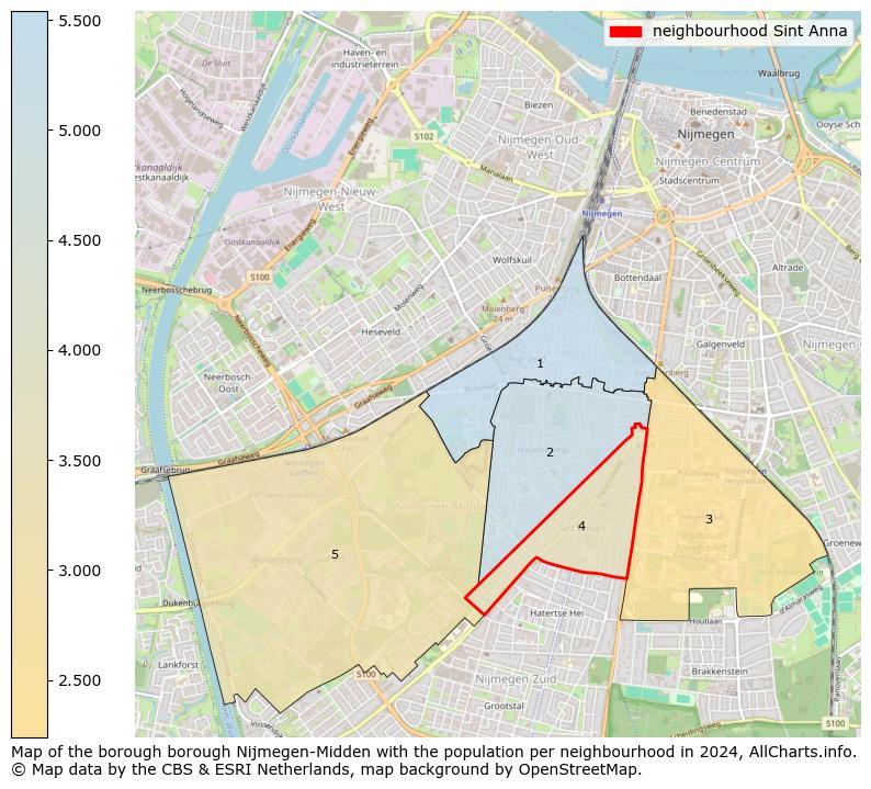 Image of the neighbourhood Sint Anna at the map. This image is used as introduction to this page. This page shows a lot of information about the population in the neighbourhood Sint Anna (such as the distribution by age groups of the residents, the composition of households, whether inhabitants are natives or Dutch with an immigration background, data about the houses (numbers, types, price development, use, type of property, ...) and more (car ownership, energy consumption, ...) based on open data from the Dutch Central Bureau of Statistics and various other sources!