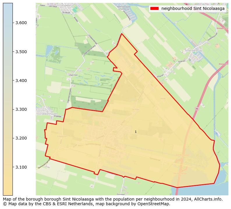 Image of the neighbourhood Sint Nicolaasga at the map. This image is used as introduction to this page. This page shows a lot of information about the population in the neighbourhood Sint Nicolaasga (such as the distribution by age groups of the residents, the composition of households, whether inhabitants are natives or Dutch with an immigration background, data about the houses (numbers, types, price development, use, type of property, ...) and more (car ownership, energy consumption, ...) based on open data from the Dutch Central Bureau of Statistics and various other sources!