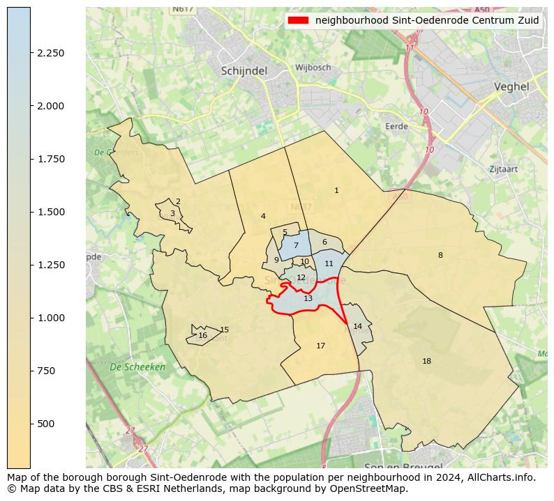 Image of the neighbourhood Sint-Oedenrode Centrum Zuid at the map. This image is used as introduction to this page. This page shows a lot of information about the population in the neighbourhood Sint-Oedenrode Centrum Zuid (such as the distribution by age groups of the residents, the composition of households, whether inhabitants are natives or Dutch with an immigration background, data about the houses (numbers, types, price development, use, type of property, ...) and more (car ownership, energy consumption, ...) based on open data from the Dutch Central Bureau of Statistics and various other sources!