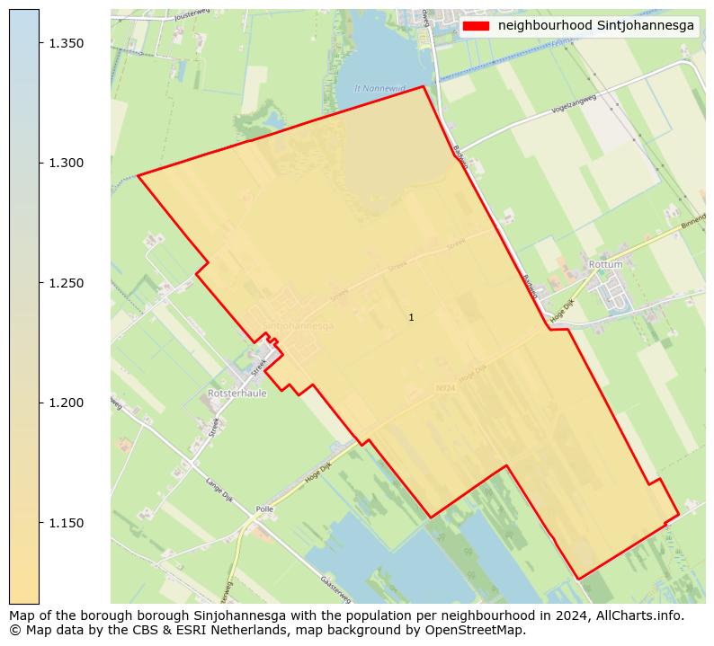 Image of the neighbourhood Sintjohannesga at the map. This image is used as introduction to this page. This page shows a lot of information about the population in the neighbourhood Sintjohannesga (such as the distribution by age groups of the residents, the composition of households, whether inhabitants are natives or Dutch with an immigration background, data about the houses (numbers, types, price development, use, type of property, ...) and more (car ownership, energy consumption, ...) based on open data from the Dutch Central Bureau of Statistics and various other sources!