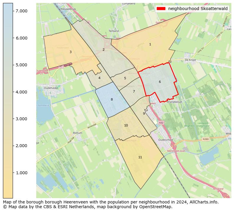 Image of the neighbourhood Skoatterwald at the map. This image is used as introduction to this page. This page shows a lot of information about the population in the neighbourhood Skoatterwald (such as the distribution by age groups of the residents, the composition of households, whether inhabitants are natives or Dutch with an immigration background, data about the houses (numbers, types, price development, use, type of property, ...) and more (car ownership, energy consumption, ...) based on open data from the Dutch Central Bureau of Statistics and various other sources!