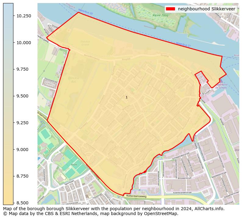 Image of the neighbourhood Slikkerveer at the map. This image is used as introduction to this page. This page shows a lot of information about the population in the neighbourhood Slikkerveer (such as the distribution by age groups of the residents, the composition of households, whether inhabitants are natives or Dutch with an immigration background, data about the houses (numbers, types, price development, use, type of property, ...) and more (car ownership, energy consumption, ...) based on open data from the Dutch Central Bureau of Statistics and various other sources!