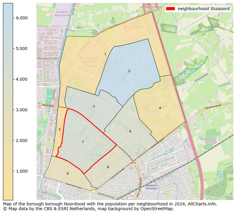 Image of the neighbourhood Sluisoord at the map. This image is used as introduction to this page. This page shows a lot of information about the population in the neighbourhood Sluisoord (such as the distribution by age groups of the residents, the composition of households, whether inhabitants are natives or Dutch with an immigration background, data about the houses (numbers, types, price development, use, type of property, ...) and more (car ownership, energy consumption, ...) based on open data from the Dutch Central Bureau of Statistics and various other sources!