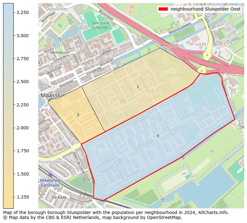 Image of the neighbourhood Sluispolder Oost at the map. This image is used as introduction to this page. This page shows a lot of information about the population in the neighbourhood Sluispolder Oost (such as the distribution by age groups of the residents, the composition of households, whether inhabitants are natives or Dutch with an immigration background, data about the houses (numbers, types, price development, use, type of property, ...) and more (car ownership, energy consumption, ...) based on open data from the Dutch Central Bureau of Statistics and various other sources!