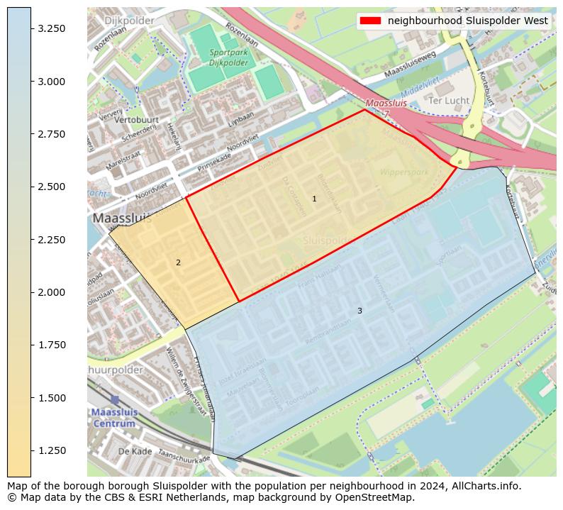 Image of the neighbourhood Sluispolder West at the map. This image is used as introduction to this page. This page shows a lot of information about the population in the neighbourhood Sluispolder West (such as the distribution by age groups of the residents, the composition of households, whether inhabitants are natives or Dutch with an immigration background, data about the houses (numbers, types, price development, use, type of property, ...) and more (car ownership, energy consumption, ...) based on open data from the Dutch Central Bureau of Statistics and various other sources!