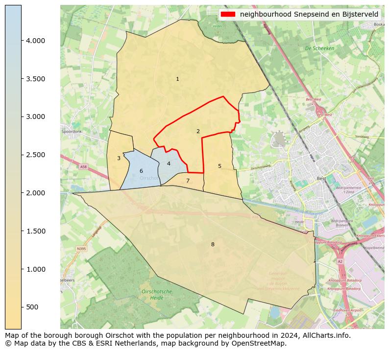 Image of the neighbourhood Snepseind en Bijsterveld at the map. This image is used as introduction to this page. This page shows a lot of information about the population in the neighbourhood Snepseind en Bijsterveld (such as the distribution by age groups of the residents, the composition of households, whether inhabitants are natives or Dutch with an immigration background, data about the houses (numbers, types, price development, use, type of property, ...) and more (car ownership, energy consumption, ...) based on open data from the Dutch Central Bureau of Statistics and various other sources!